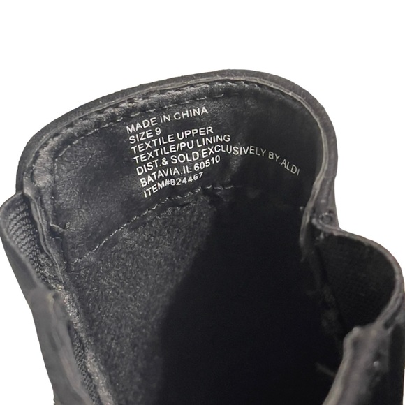 SERRA Putian Black Combat Ankle Slip on Boots Size 9 - Picture 5 of 9